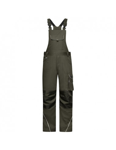 Workwear Pants With Bib - Solid