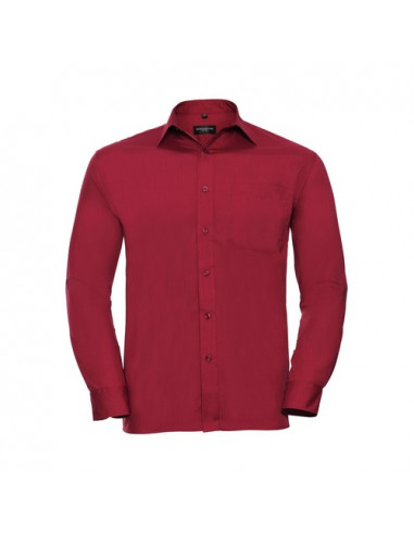 Men's Long Sleeve PolyCotton Poplin Shirt