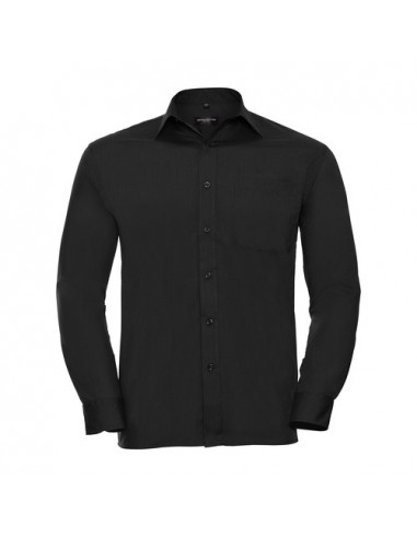 Men's Long Sleeve PolyCotton Poplin Shirt