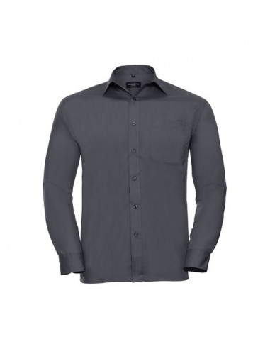 Men's Long Sleeve PolyCotton Poplin Shirt