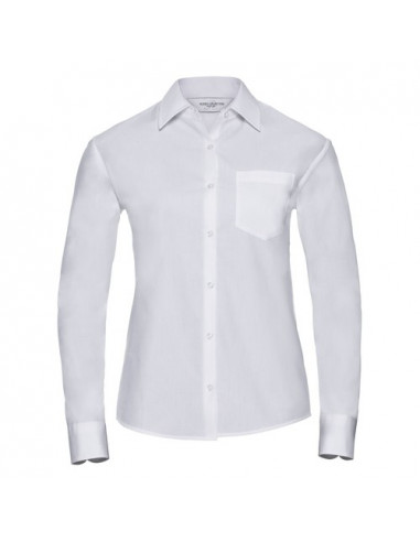 Ladies' Long Sleeve Pure Cotton Poplin Shirt