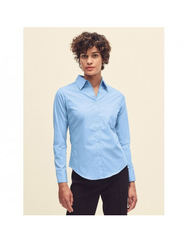 Ladies Poplin Shirt Long Sleeve