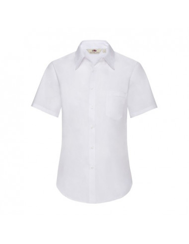 Ladies Poplin Shirt Short Sleeve