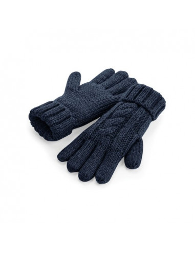 Cable Knit Melange Gloves