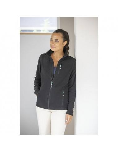 Giacca da donna in pile con zip integrale in materiale riciclato certificato GRS Amber