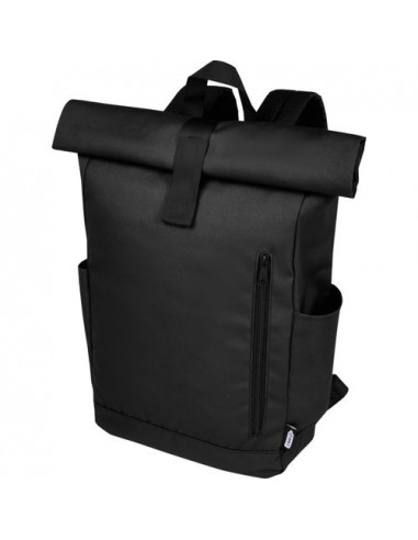 Zaino con chiusura arrotolabile per portatile da 15,6" in PET riciclato certificato GRS Byron 18L