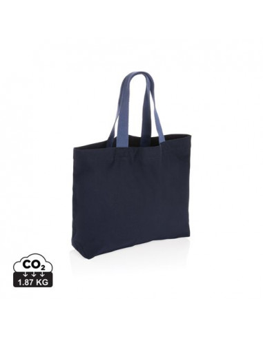 Shopper grande in canvas riciclato 240 gm2 non tinto Impact