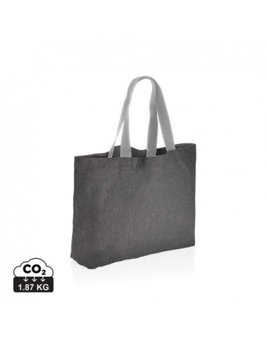 Shopper grande in canvas riciclato 240 gm2 non tinto Impact