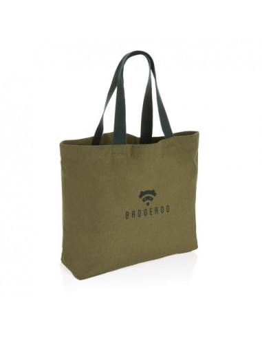 Shopper grande in canvas riciclato 240 gm2 non tinto Impact