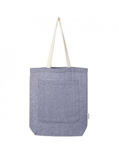 Tote bag in cotone riciclato da 150 g/m² con tasca frontale Pheebs - 9L