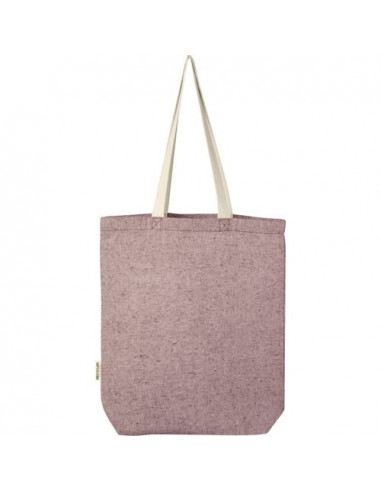 Tote bag in cotone riciclato da 150 g/m² con tasca frontale Pheebs - 9L