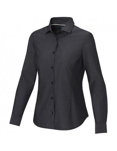 Camicia a maniche lunghe da donna in tessuto biologico certificato GOTS Cuprite