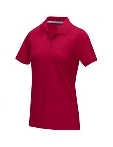 Polo Graphite a manica corta da donna in tessuto organico certificato GOTS