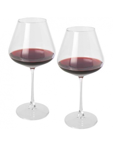 Set da 2 bicchieri da vino in vetro Rosso