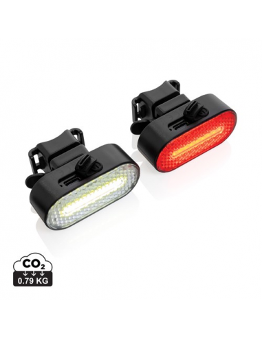 Set luci USB ricaricabili da bicicletta Lumino in rPlastica