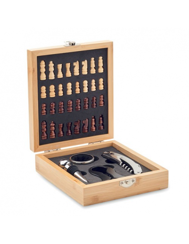 Set da vino con scacchiera CHESSET