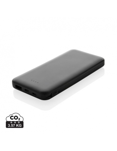 Powerbank Lockhart RCS in plastica riciclata 10.000 con cavi