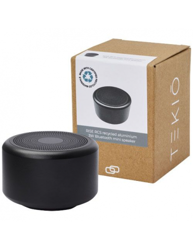 Mini speaker Bluetooth® in alluminio riciclato RCS da 3 W Rise