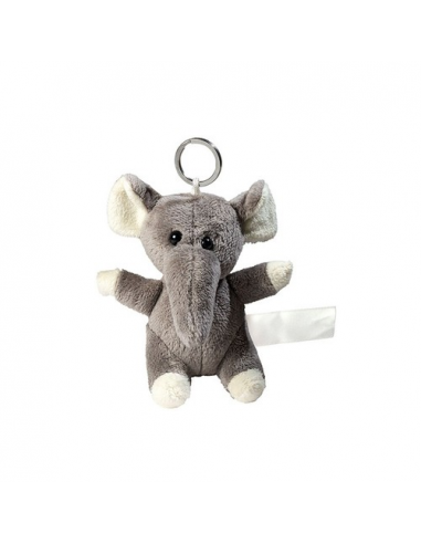 Plush elephant with keychain