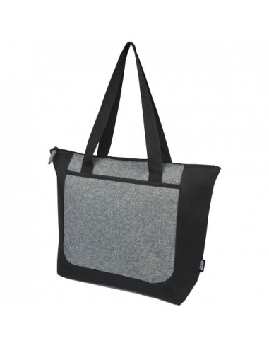 Tote bag bicolore con zip in materiale riciclato certificato GRS Reclaim 15L