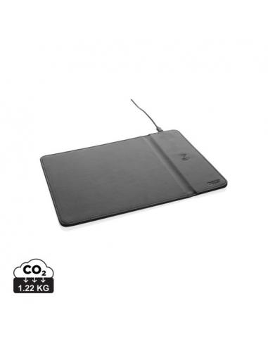 Tappetino mouse con ricarica wireless 10W in PU riciclato