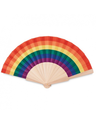 Ventaglio in legno arcobaleno BOWFAN