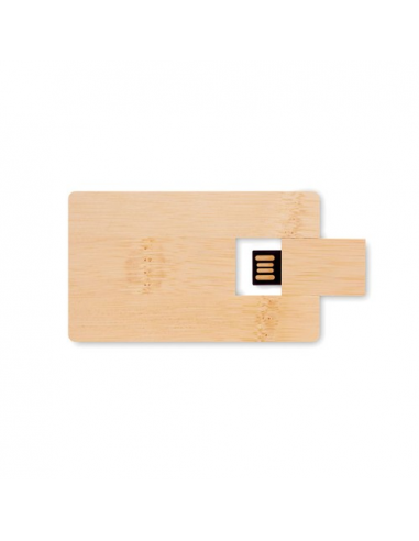 USB in bamboo da 16 GB CREDITCARD PLUS