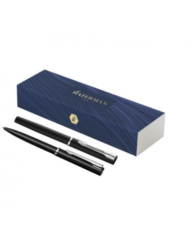 Waterman set penna a sfera e penna roller Allure (inchiostro blu)