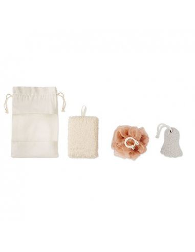 Set bagno in pouch di cotone CUIDA SET