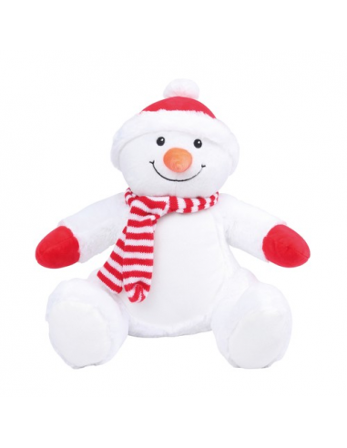 Peluche pupazzo di neve con zip