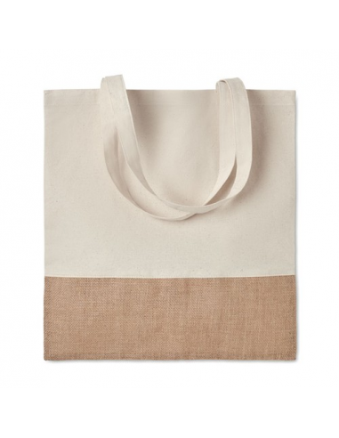 Shopper con dettagli in juta INDIA TOTE