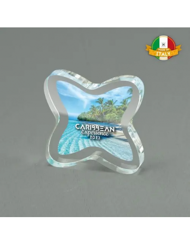 Fermacarte STELLA in plexiglass personalizzabile