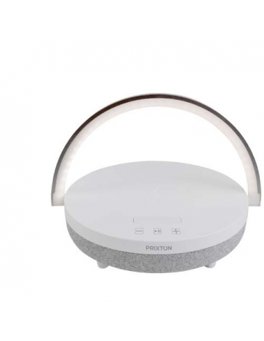 Speaker Bluetooth® 4 in 1 da 10 W con luce LED e base di ricarica wireless Prixton