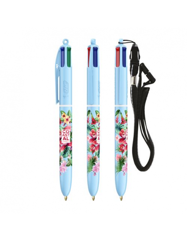 BIC® 4 Colours® Pastel + Lanyard