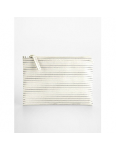 Striped Organic Cotton Accessory Pouch