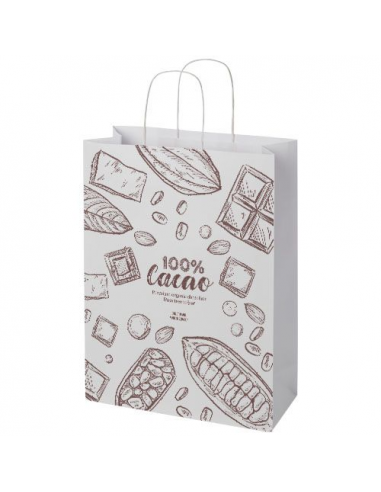 Shopper in carta Kraft da 120g/m2 con manici intrecciati - XXL