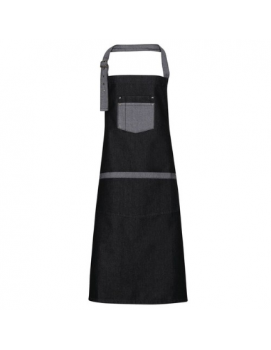 Domain Contrast Denim Bib Apron