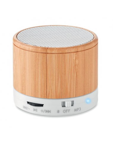 Speaker wireless in bamboo ROUND BAMBOO