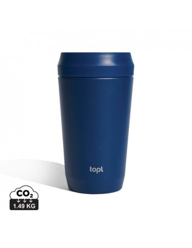 Bicchiere Topl in rAcciaio con tappo 360 brevettato 354ml