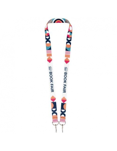 Lanyard in sublimazione in rPET Leia con 2 ganci