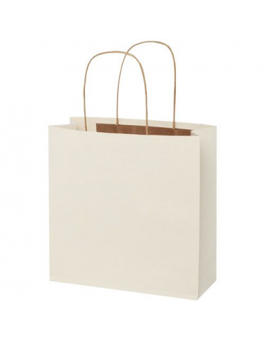 Shopper in carta da 150g/m2 realizzato con scarti agricoli con manici intrecciati - piccolo