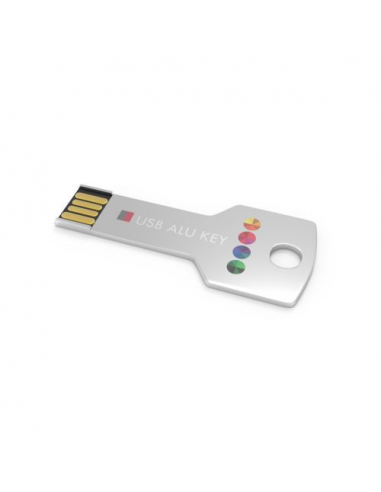 USB Stick Alu Key Silver, 16 GB Basic