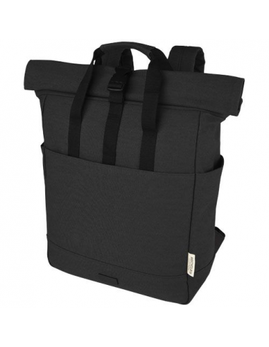 Zaino rolltop per portatile da 15" in canvas riciclato certificato GRS Joey - 15L