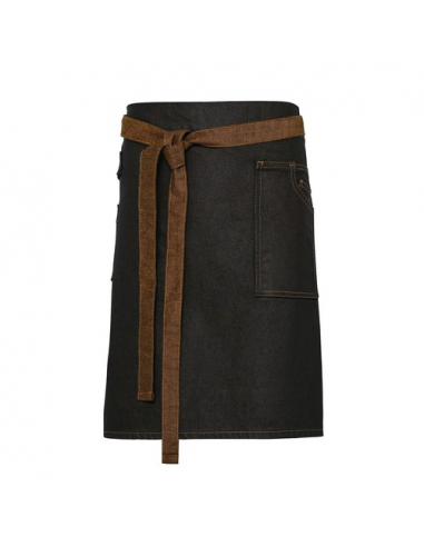 Division Waxed Look Denim Waist Apron