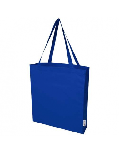 Tote bag a soffietto in cotone riciclato certificato GRS da 140 g/m² Madras