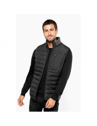 Bodywarmer bimateriale uomo