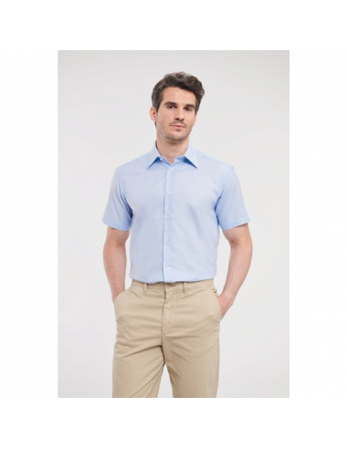 Camicia oxford moderna manica corta uomo