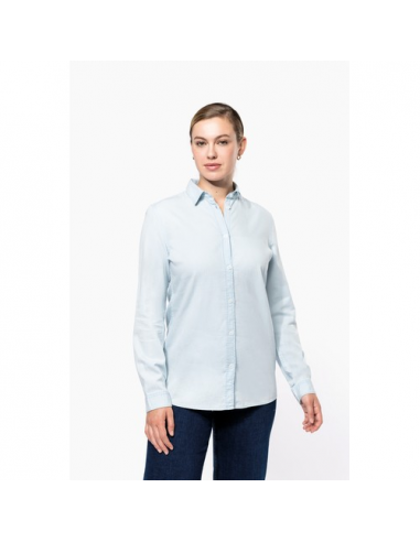 Camicia donna in cotone twill