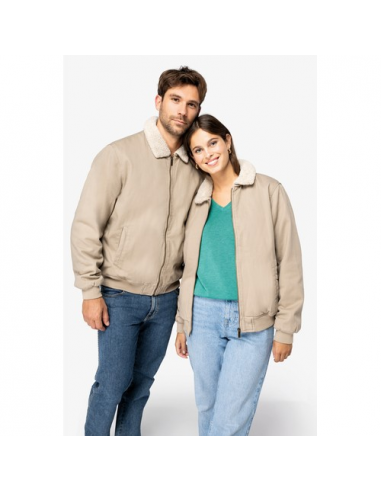 Giacca unisex ecosostenibile con collo in sherpa