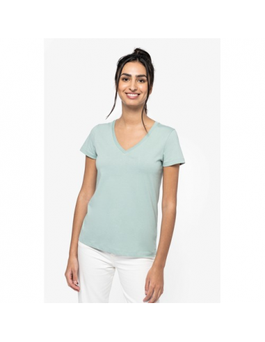 T-shirt donna ecosostenibile scollo a V